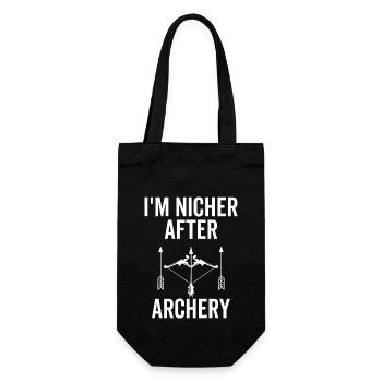 Archer Bowhunter I'm Nicher After Archery Target - Gift Bag for Bottles - black - Front