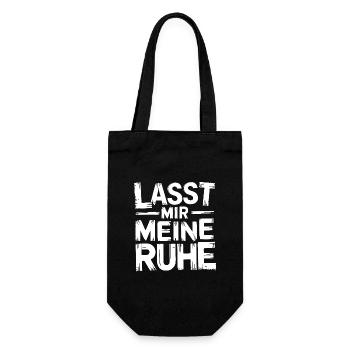 Lasst mir meine Ruhe - nicht stören - Geschenkbeutel für Flaschen - Schwarz - Vorne