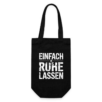 Lasst mir meine Ruhe - nicht stören - Geschenkbeutel für Flaschen - Schwarz - Vorne