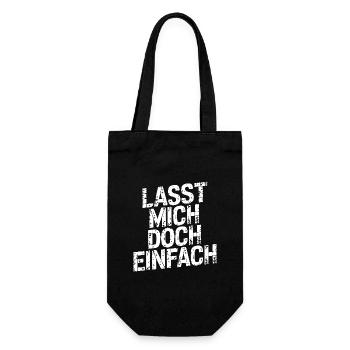 Lasst mir meine Ruhe - nicht stören - Geschenkbeutel für Flaschen - Schwarz - Vorne