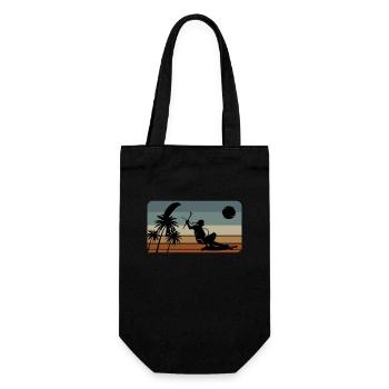 Kitesurfing Geschenkidee Wassersport Spass - Geschenkbeutel für Flaschen - Schwarz - Vorne