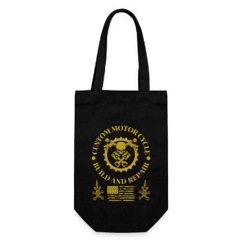 Motard Moto Moto Mécanicien Cadeau - Sac à bouteille - noir - Devant