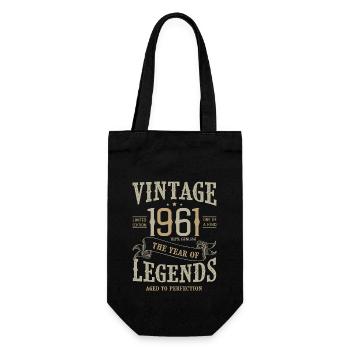 1961 Vintage Birthday Vintage 1961 - Gift Bag for Bottles - black - Front