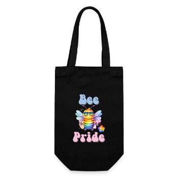Lustige pride Biene Regenbogenfarben Sonnenbrille - Geschenkbeutel für Flaschen - Schwarz - Vorne