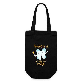 Kindness is like magic cute tooth fairy - Gift Bag for Bottles - black - Front