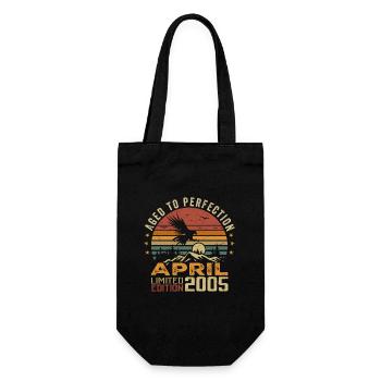Incomparable since April 2005 Birthday Gift - Gift Bag for Bottles - black - Front
