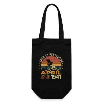 Unmatched Since April 1941 Anniversary Gift - Gift Bag for Bottles - black - Front