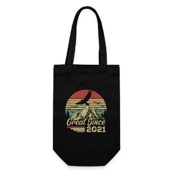 Vintage 2021 Retro 2021 Birthday Gift - Gift Bag for Bottles - black - Front