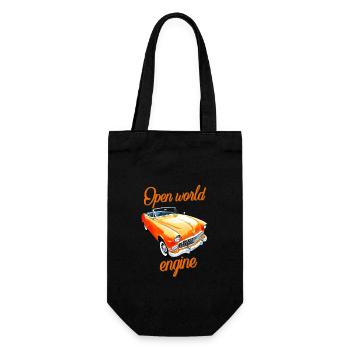 Open world engine Cabriolet Spruch gaming Cabrio - Gift Bag for Bottles - black - Front