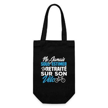 Ne jamais sous estimer un retraité sur son vélo - Sac à bouteille - noir - Devant