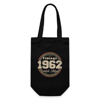1962 Anniversaire Vintage Rétro Né En - 1962 - Sac à bouteille - noir - Devant