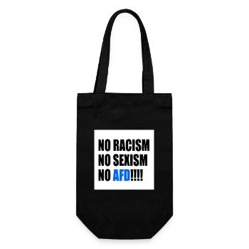 no racism no sexism no afd - Gift Bag for Bottles - black - Front