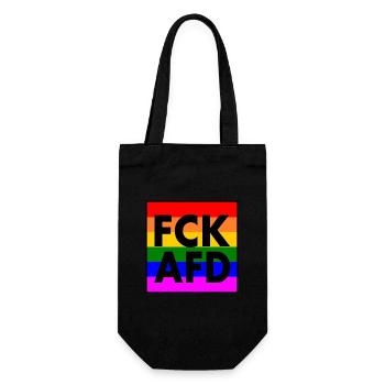Fck afd - Gift Bag for Bottles - black - Front