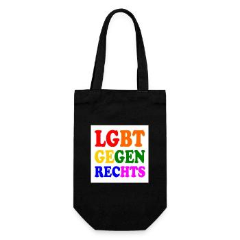 Lgbt against the right - Gift Bag for Bottles - black - Front