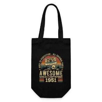 Anniversaire Septembre 1951 Vintage Septembre 1951 - Sac à bouteille - noir - Devant