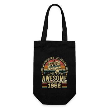 Anniversaire Septembre 1952 Vintage Septembre 1952 - Sac à bouteille - noir - Devant