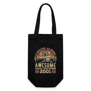 Birthday September 2001 Vintage September 2001 - Gift Bag for Bottles - black - Front