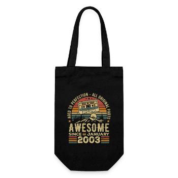 Birthday January 2003 | January 2003 Gift - Gift Bag for Bottles - black - Front
