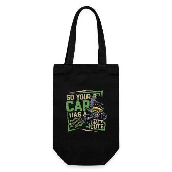 Motorcycle Racing Motorcyclist - Gift Bag for Bottles - black - Front
