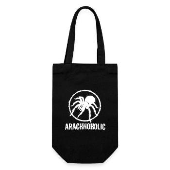Arachnoholic big hairy tarantula silhouette - Gift Bag for Bottles - black - Front