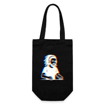 EDM - DJ - Glitch Rave Style - Gift Bag for Bottles - black - Front
