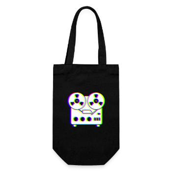 EDM Tricolor - Tape Recorder - Glitch - Rave Style - Gift Bag for Bottles - black - Front