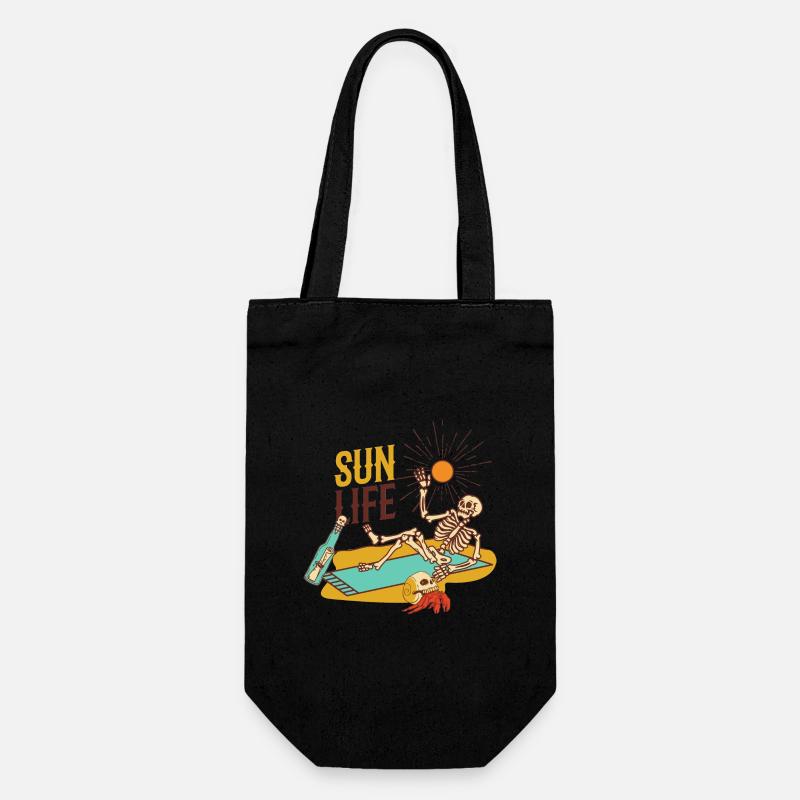Squelette plage - Sac à bouteille - noir