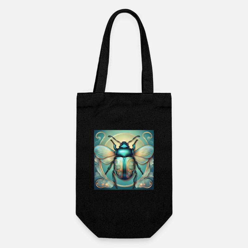 Turquoise bug fantasy - Gift Bag for Bottles - black