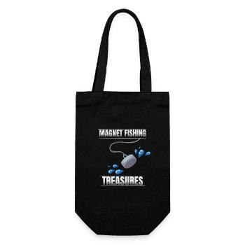 Magnet fishing - Gift Bag for Bottles - black - Front
