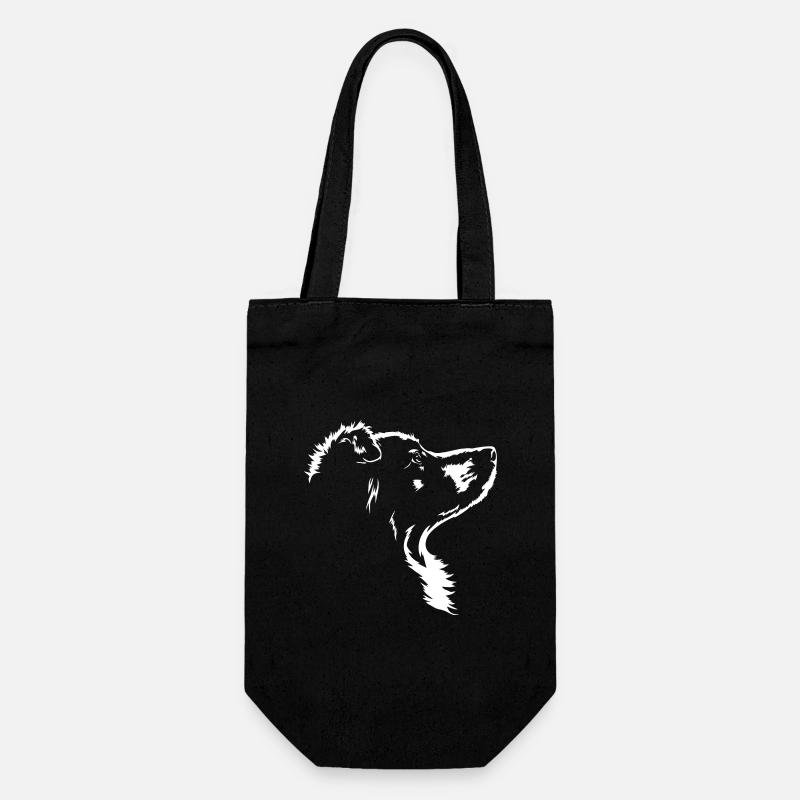 Australian Shepherd Hunde Aussie Hund Wilsigns - Geschenkbeutel für Flaschen - Schwarz
