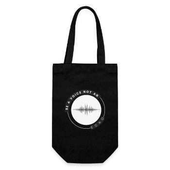 Be a voice not an echo - Geschenkbeutel für Flaschen - Schwarz - Vorne