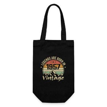 Cadeau Anniversaire 1957 Vintage 1957 Retro 1957 - Sac à bouteille - noir - Devant