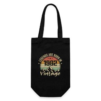 Cadeau Anniversaire 1982 Vintage 1982 Retro 1982 - Sac à bouteille - noir - Devant