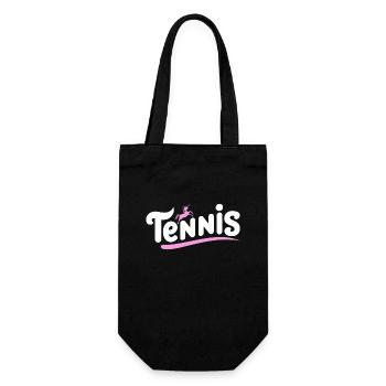 Tennis-Einhorn-Frau Shirt Idee Sport Magie - Geschenkbeutel für Flaschen - Schwarz - Vorne