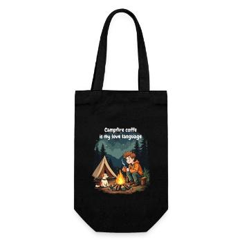 Le café au feu de camp est ma langue d’amour - Camping Dog - Sac à bouteille - noir - Devant