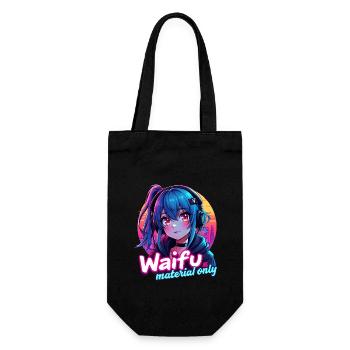 WAIFU MATERIAL ONLY - VAPORWAVE GAMERGIRL - Geschenkbeutel für Flaschen - Schwarz - Vorne
