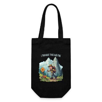 I thought this was the FLAT TRAIL - Hiking Mountains - Gift Bag for Bottles - black - Front