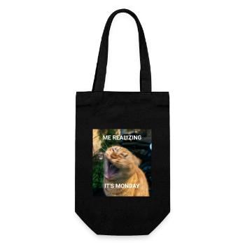 ME REALIZING IT'S MONDAY – Rote Katzen Memes - Geschenkbeutel für Flaschen - Schwarz - Vorne