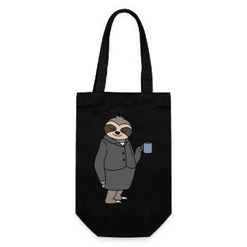 Femme paresseuse Collègue de bureau Collègue de travail Patron - Sac à bouteille - noir - Devant