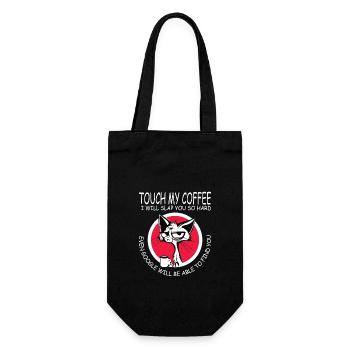 Fass nicht meine Kaffee an - Geschenk - Geschenkbeutel für Flaschen - Schwarz - Vorne