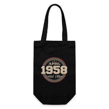 Avril 1958 Cadeau D'anniversaire Avril 1958 Retro - Sac à bouteille - noir - Devant
