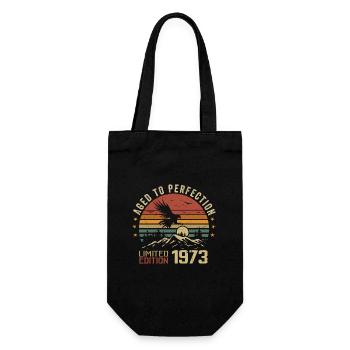 Jahrgang 1973 Limitierte Auflage 1973 Retro 1973 - Geschenkbeutel für Flaschen - Schwarz - Vorne