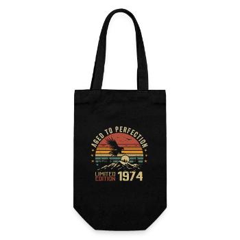 Vintage 1974 Limited Edition 1974 Retro 1974 - Gift Bag for Bottles - black - Front