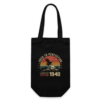 Vintage 1940er Jahre Limitierte Auflage 1940er Jahre Retro 1940er Jahre - Geschenkbeutel für Flaschen - Schwarz - Vorne