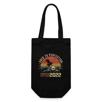 Vintage 2022 Limited Edition 2022 Retro 2022 - Gift Bag for Bottles - black - Front