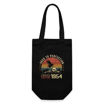 Jahrgang 1954 Limitierte Auflage 1954 Retro 1954 - Geschenkbeutel für Flaschen - Schwarz - Vorne