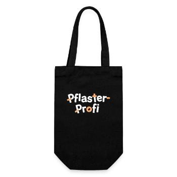 Pflasterprofi Betreuerin Erzieherin Präsent - Geschenkbeutel für Flaschen - Schwarz - Vorne