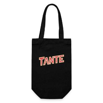 Tante Liebe Beste Coolste Fun Shirt Idee - Geschenkbeutel für Flaschen - Schwarz - Vorne