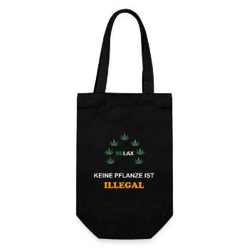 Cannabis Statement. Legalisierung. Kiffen. Gras - Geschenkbeutel für Flaschen - Schwarz - Vorne