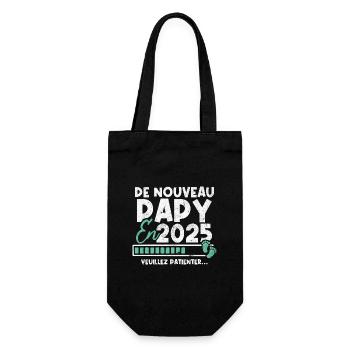 De nouveau papy en 2025 - Sac à bouteille - noir - Devant